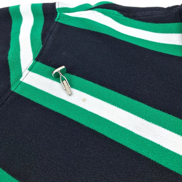 Charles Tyrwhitt Black Striped Polo Shirt Sz Large - Picture 8 of 8